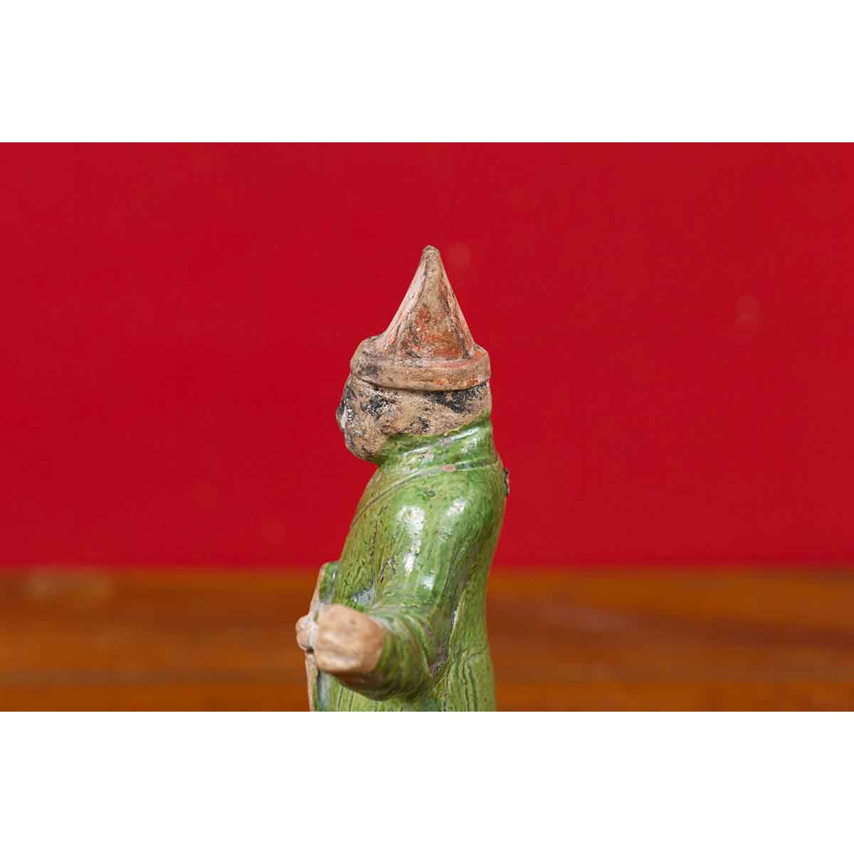 Terracotta Ming Dynasty Court Official Statuette with Original Polychromy-10. Asian & Chinese Furniture, Art, Antiques, Vintage Home Décor for sale at FEA Home