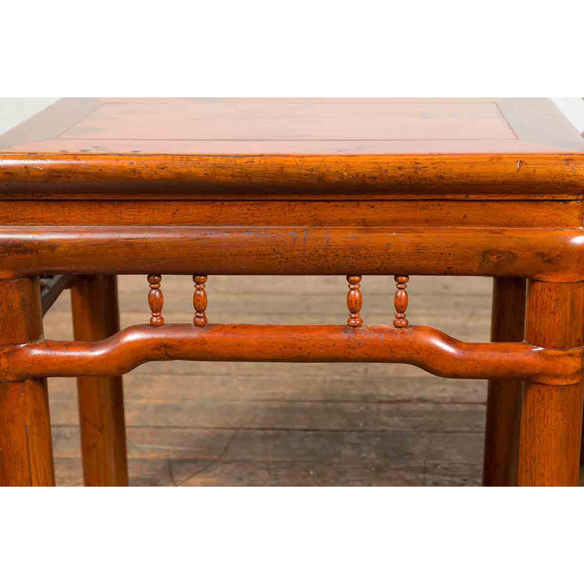 Pair of Chinese Qing Dynasty 19th Century Side Tables with Humpback Stretchers-12. Asian & Chinese Furniture, Art, Antiques, Vintage Home Décor for sale at FEA Home