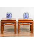 Pair of Chinese Qing Dynasty 19th Century Side Tables with Humpback Stretchers-4. Asian & Chinese Furniture, Art, Antiques, Vintage Home Décor for sale at FEA Home