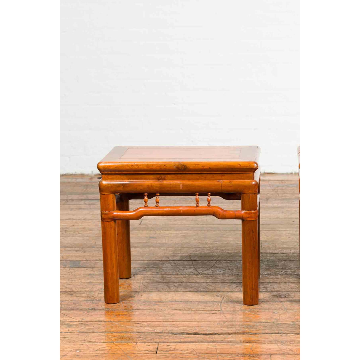 Pair of Chinese Qing Dynasty 19th Century Side Tables with Humpback Stretchers-6. Asian & Chinese Furniture, Art, Antiques, Vintage Home Décor for sale at FEA Home