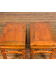 Pair of Chinese Qing Dynasty 19th Century Side Tables with Humpback Stretchers-11. Asian & Chinese Furniture, Art, Antiques, Vintage Home Décor for sale at FEA Home