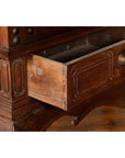 Large Javanese Cabinet with Paneled Glass Doors, Bonnet Top and Cabriole Legs-12. Asian & Chinese Furniture, Art, Antiques, Vintage Home Décor for sale at FEA Home