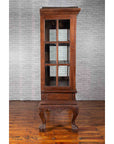 Large Javanese Cabinet with Paneled Glass Doors, Bonnet Top and Cabriole Legs-13. Asian & Chinese Furniture, Art, Antiques, Vintage Home Décor for sale at FEA Home