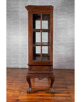 Large Javanese Cabinet with Paneled Glass Doors, Bonnet Top and Cabriole Legs-15. Asian & Chinese Furniture, Art, Antiques, Vintage Home Décor for sale at FEA Home