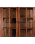 Large Javanese Cabinet with Paneled Glass Doors, Bonnet Top and Cabriole Legs-6. Asian & Chinese Furniture, Art, Antiques, Vintage Home Décor for sale at FEA Home