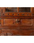 Large Javanese Cabinet with Paneled Glass Doors, Bonnet Top and Cabriole Legs-10. Asian & Chinese Furniture, Art, Antiques, Vintage Home Décor for sale at FEA Home