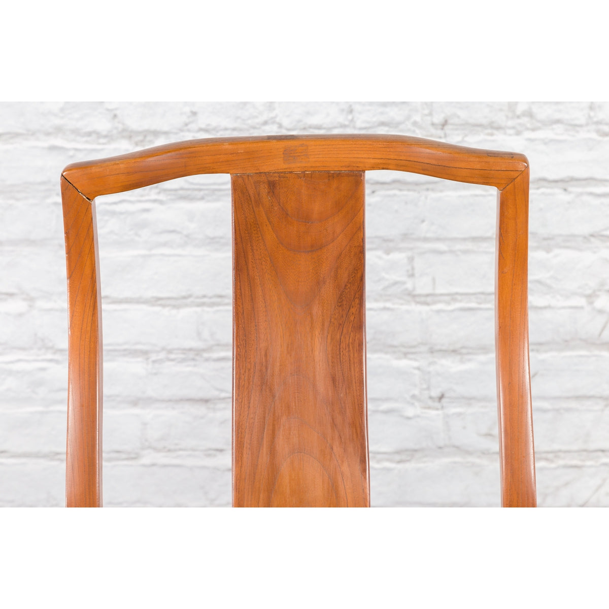 Pair of Ming Dynasty Style Yoke Back Side Chairs with Woven Rattan Seats-16. Asian & Chinese Furniture, Art, Antiques, Vintage Home Décor for sale at FEA Home