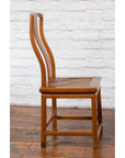 Pair of Ming Dynasty Style Yoke Back Side Chairs with Woven Rattan Seats-10. Asian & Chinese Furniture, Art, Antiques, Vintage Home Décor for sale at FEA Home