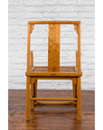Chinese Early 20th Century Armchair with Hand-Carved Medallion and Rattan Seat-4. Asian & Chinese Furniture, Art, Antiques, Vintage Home Décor for sale at FEA Home