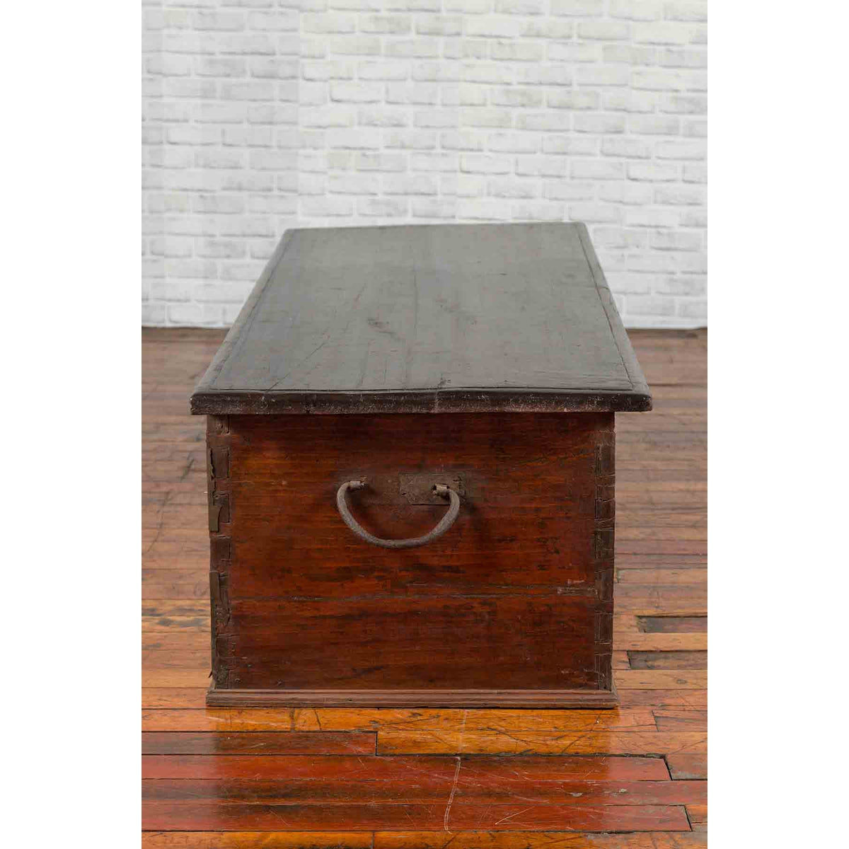 Late 19th Century Coffer from Sumatra with Carved Motifs and Iron Hardware-13. Asian & Chinese Furniture, Art, Antiques, Vintage Home Décor for sale at FEA Home