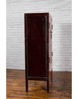 Chinese Qing Dynasty 19th Century Red Lacquer Cabinet with Gold Chinoiseries-14. Asian & Chinese Furniture, Art, Antiques, Vintage Home Décor for sale at FEA Home