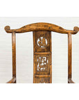 Pair of Chinese Qing Dynasty 19th Century Yoke Back Armchairs with Rattan Seats-11. Asian & Chinese Furniture, Art, Antiques, Vintage Home Décor for sale at FEA Home