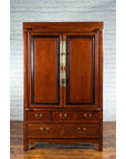Chinese Two-Toned Cabinet with Doors and Five Drawers from the 20th Century-4. Asian & Chinese Furniture, Art, Antiques, Vintage Home Décor for sale at FEA Home