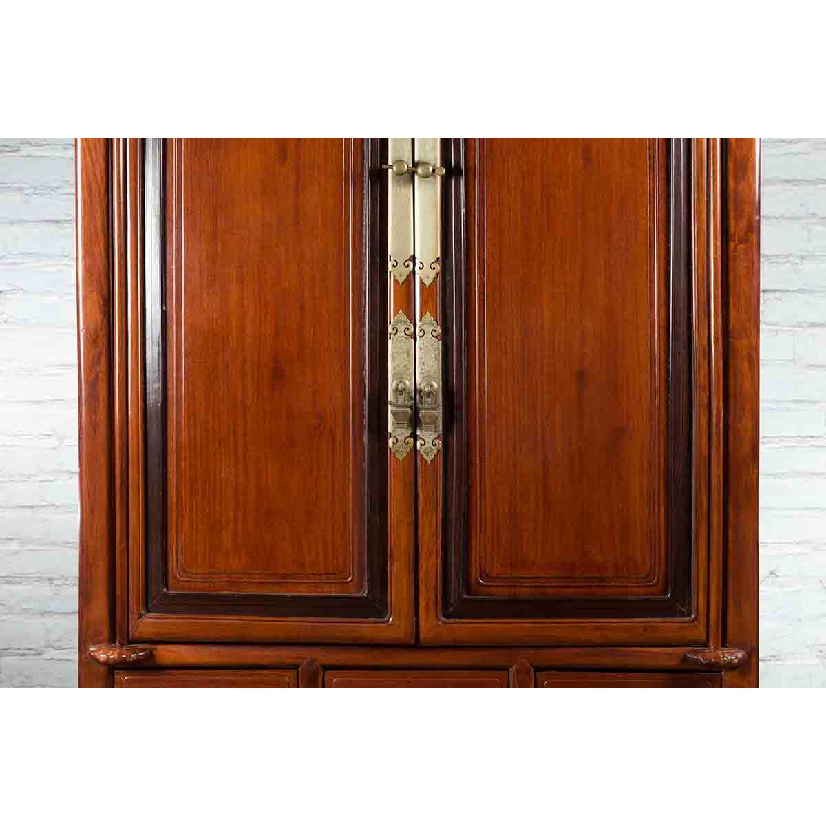 Chinese Two-Toned Cabinet with Doors and Five Drawers from the 20th Century-6. Asian & Chinese Furniture, Art, Antiques, Vintage Home Décor for sale at FEA Home