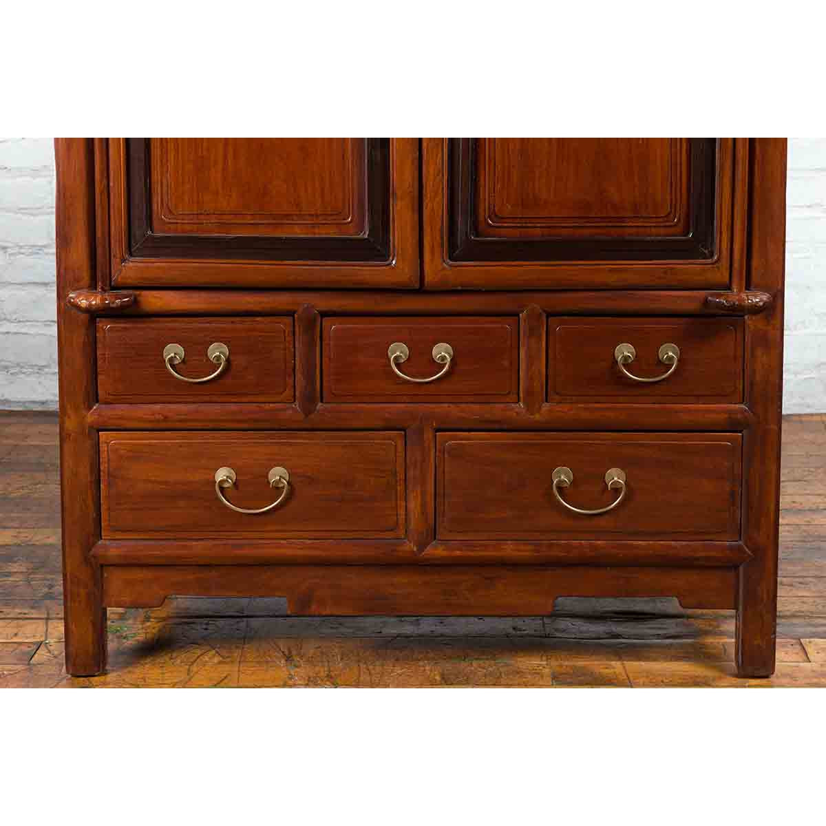 Chinese Two-Toned Cabinet with Doors and Five Drawers from the 20th Century-7. Asian & Chinese Furniture, Art, Antiques, Vintage Home Décor for sale at FEA Home