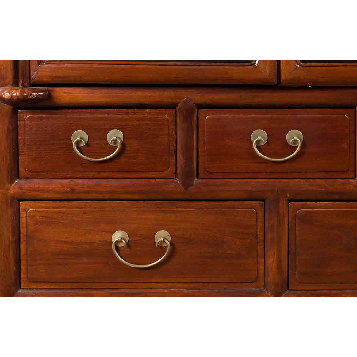 Chinese Two-Toned Cabinet with Doors and Five Drawers from the 20th Century-12. Asian & Chinese Furniture, Art, Antiques, Vintage Home Décor for sale at FEA Home