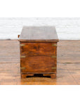 Indian 19th Century Wooden Trunk with Brass Inlay and Bracket Feet-14. Asian & Chinese Furniture, Art, Antiques, Vintage Home Décor for sale at FEA Home