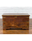 Indian 19th Century Wooden Trunk with Brass Inlay and Bracket Feet-2. Asian & Chinese Furniture, Art, Antiques, Vintage Home Décor for sale at FEA Home