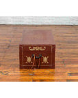 Vintage Chinese Red Blanket Chest with Gold Details and Calligraphy Motifs-13. Asian & Chinese Furniture, Art, Antiques, Vintage Home Décor for sale at FEA Home