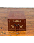 Vintage Chinese Red Blanket Chest with Gold Details and Calligraphy Motifs-10. Asian & Chinese Furniture, Art, Antiques, Vintage Home Décor for sale at FEA Home