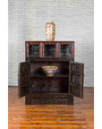Chinese Qing Dynasty Period 19th Century Cabinet with Original Brown Lacquer-3. Asian & Chinese Furniture, Art, Antiques, Vintage Home Décor for sale at FEA Home