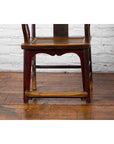 Pair of Chinese Qing Dynasty 19th Century Yoke Back Armchairs with Rattan Seats-12. Asian & Chinese Furniture, Art, Antiques, Vintage Home Décor for sale at FEA Home