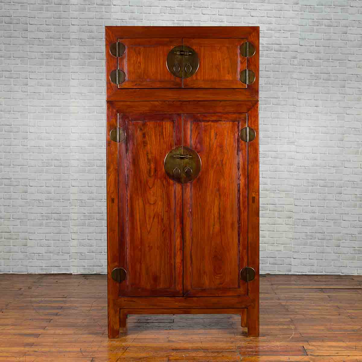 19th Century Brown Cabinet with Unexpected Internal Drawers and Shelving-2. Asian & Chinese Furniture, Art, Antiques, Vintage Home Décor for sale at FEA Home