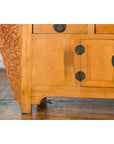 Qing Dynasty 19th Century Natural Wood Sideboard with Large Carved Spandrels-10. Asian & Chinese Furniture, Art, Antiques, Vintage Home Décor for sale at FEA Home