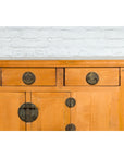 Qing Dynasty 19th Century Natural Wood Sideboard with Large Carved Spandrels-12. Asian & Chinese Furniture, Art, Antiques, Vintage Home Décor for sale at FEA Home
