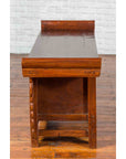 Chinese Elm Three-Drawer Kang Cabinet with Everted Flanges and Carved Spandrels-15. Asian & Chinese Furniture, Art, Antiques, Vintage Home Décor for sale at FEA Home