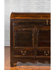 Chinese Antique Large Dowry Chest with Arching Lid, Carved Panels and Drawers-9. Asian & Chinese Furniture, Art, Antiques, Vintage Home Décor for sale at FEA Home
