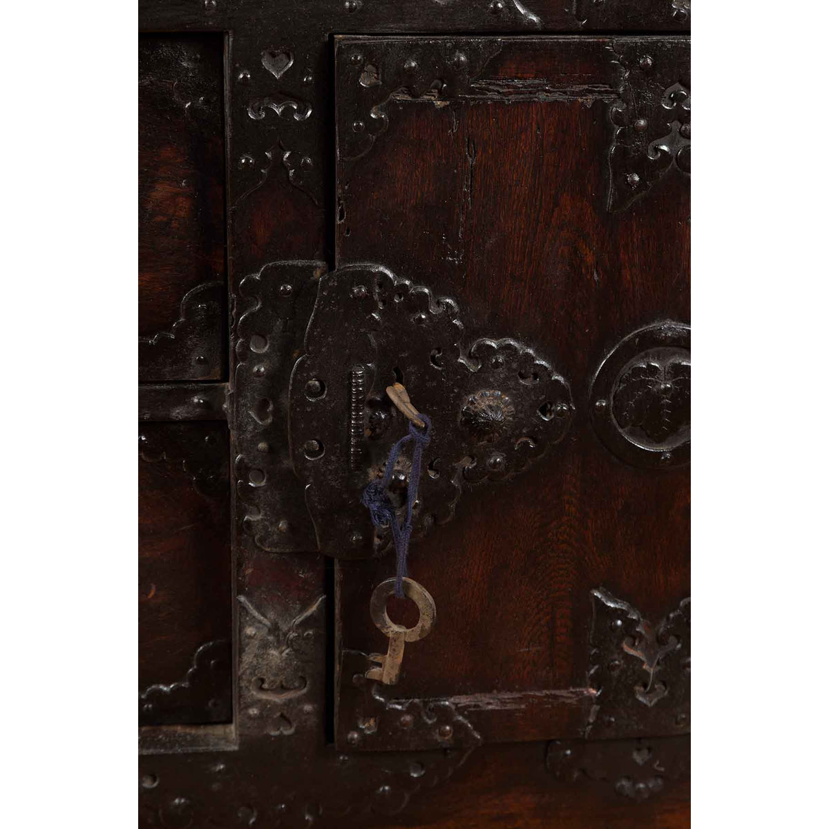 Japanese 19th Century Merchant's Chest with Drawers and Door, Mounted on Wheels-12. Asian & Chinese Furniture, Art, Antiques, Vintage Home Décor for sale at FEA Home