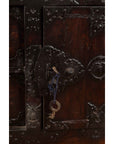 Japanese 19th Century Merchant's Chest with Drawers and Door, Mounted on Wheels-12. Asian & Chinese Furniture, Art, Antiques, Vintage Home Décor for sale at FEA Home