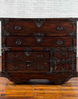 Japanese 19th Century Merchant's Chest with Drawers and Door, Mounted on Wheels-2. Asian & Chinese Furniture, Art, Antiques, Vintage Home Décor for sale at FEA Home