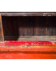 Chinese Qing Dynasty 19th Century Red Cabinet with Hand Painted Chinoiseries-16. Asian & Chinese Furniture, Art, Antiques, Vintage Home Décor for sale at FEA Home