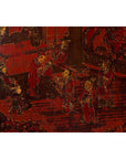 Chinese Qing Dynasty 19th Century Red Cabinet with Hand Painted Chinoiseries-6. Asian & Chinese Furniture, Art, Antiques, Vintage Home Décor for sale at FEA Home