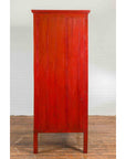 Chinese Qing Dynasty Ningbo Red Lacquered Cabinet with Butterfly Hardware-11. Asian & Chinese Furniture, Art, Antiques, Vintage Home Décor for sale at FEA Home