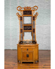 Chinese Qing Dynasty 19th Century Bamboo Washstand with Lacquered Panels-12. Asian & Chinese Furniture, Art, Antiques, Vintage Home Décor for sale at FEA Home