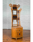 Chinese Qing Dynasty 19th Century Bamboo Washstand with Lacquered Panels-4. Asian & Chinese Furniture, Art, Antiques, Vintage Home Décor for sale at FEA Home