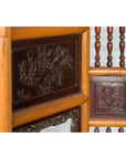 Chinese Qing Dynasty 19th Century Bamboo Washstand with Lacquered Panels-15. Asian & Chinese Furniture, Art, Antiques, Vintage Home Décor for sale at FEA Home