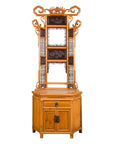Chinese Qing Dynasty 19th Century Bamboo Washstand with Lacquered Panels-1. Asian & Chinese Furniture, Art, Antiques, Vintage Home Décor for sale at FEA Home