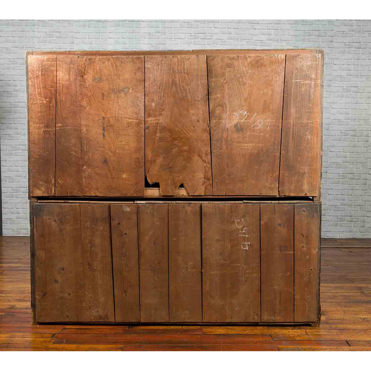 Large Japanese Meiji Period 19th Century Futon Tansu Cabinet with Iron Hardware-14. Asian & Chinese Furniture, Art, Antiques, Vintage Home Décor for sale at FEA Home