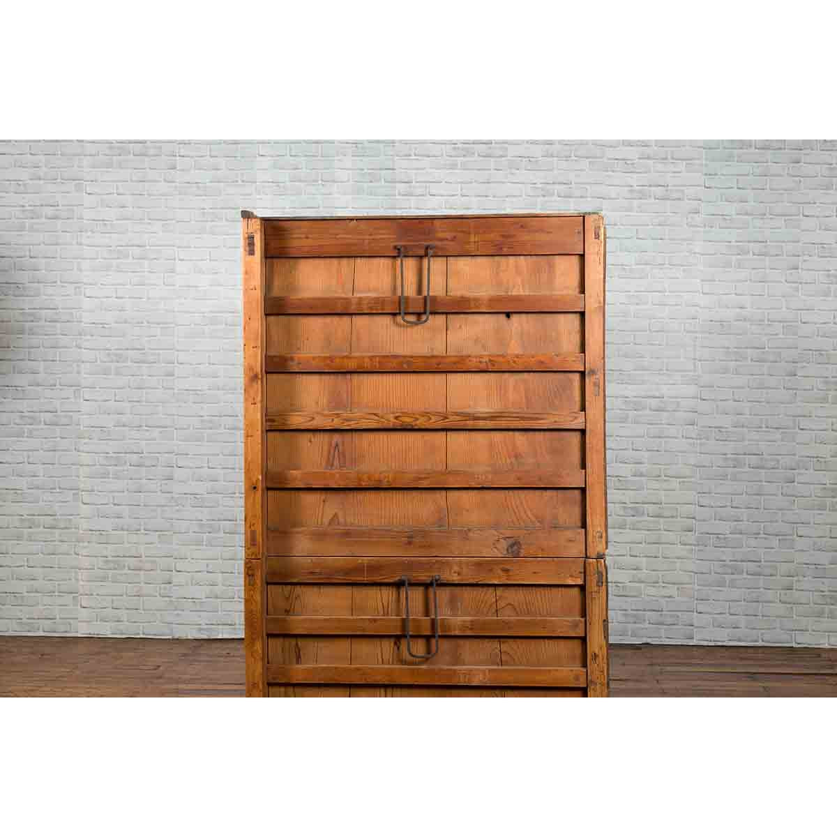 Large Japanese Meiji Period 19th Century Futon Tansu Cabinet with Iron Hardware-15. Asian & Chinese Furniture, Art, Antiques, Vintage Home Décor for sale at FEA Home