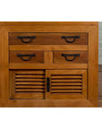 Large Japanese Meiji Period 19th Century Futon Tansu Cabinet with Iron Hardware-8. Asian & Chinese Furniture, Art, Antiques, Vintage Home Décor for sale at FEA Home