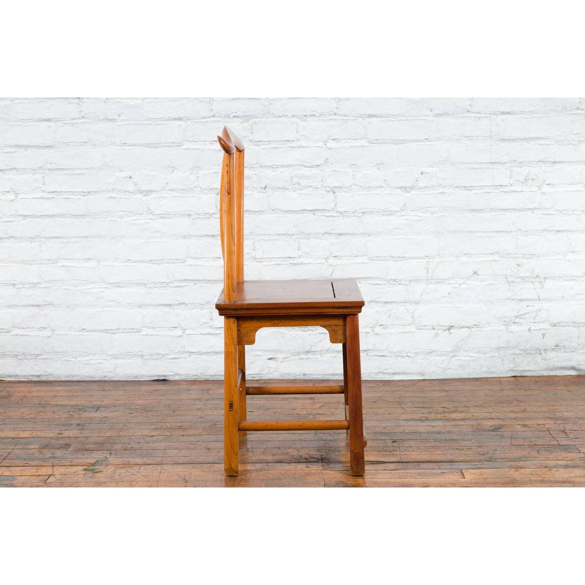 Chinese Qing Dynasty Lamp Hanger Chair with Carved Splat and Two Toned Finish-12. Asian & Chinese Furniture, Art, Antiques, Vintage Home Décor for sale at FEA Home