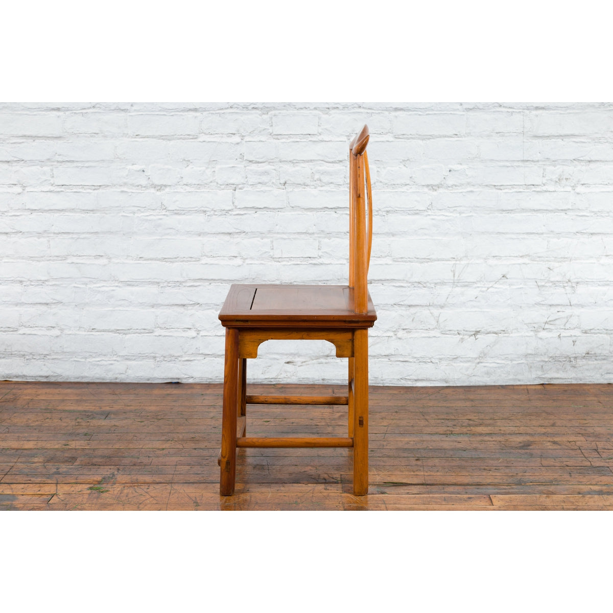 Chinese Qing Dynasty Lamp Hanger Chair with Carved Splat and Two Toned Finish-15. Asian & Chinese Furniture, Art, Antiques, Vintage Home Décor for sale at FEA Home