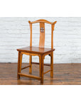 Chinese Qing Dynasty Lamp Hanger Chair with Carved Splat and Two Toned Finish-4. Asian & Chinese Furniture, Art, Antiques, Vintage Home Décor for sale at FEA Home