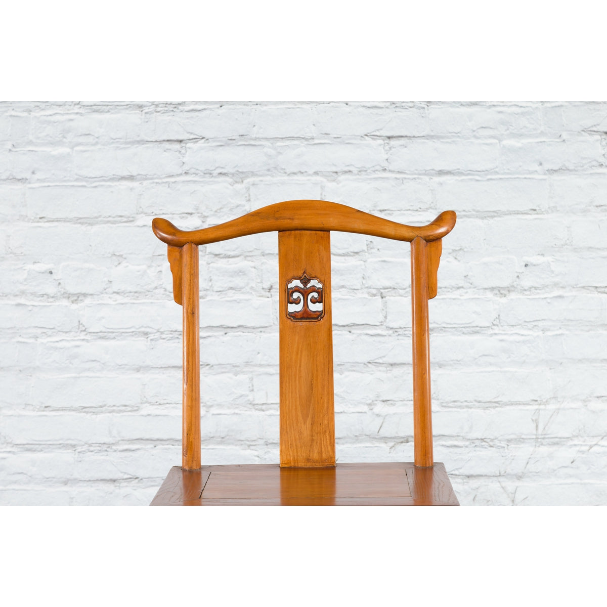 Chinese Qing Dynasty Lamp Hanger Chair with Carved Splat and Two Toned Finish-5. Asian & Chinese Furniture, Art, Antiques, Vintage Home Décor for sale at FEA Home