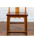 Chinese Qing Dynasty Lamp Hanger Chair with Carved Splat and Two Toned Finish-6. Asian & Chinese Furniture, Art, Antiques, Vintage Home Décor for sale at FEA Home