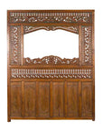 Javanese Architectural Panel with Carved Floral Motifs and Polychrome Accents-1. Asian & Chinese Furniture, Art, Antiques, Vintage Home Décor for sale at FEA Home